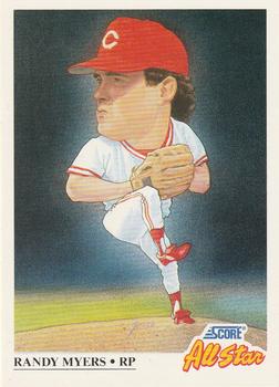 #662 Randy Myers - Cincinnati Reds - 1991 Score Baseball