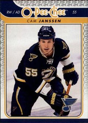 #663 Cam Janssen - St. Louis Blues - 2009-10 O-Pee-Chee Hockey