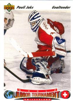 #663 Pauli Jaks - Switzerland - 1991-92 Upper Deck Hockey