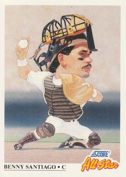 #663 Benny Santiago - San Diego Padres - 1991 Score Baseball