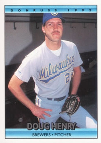 #663 Doug Henry - Milwaukee Brewers - 1992 Donruss Baseball