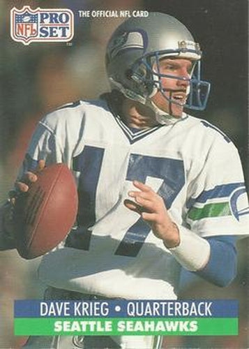 #664 Dave Krieg - Seattle Seahawks - 1991 Pro Set Football