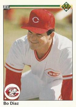 #664 Bo Diaz - Cincinnati Reds - 1990 Upper Deck Baseball