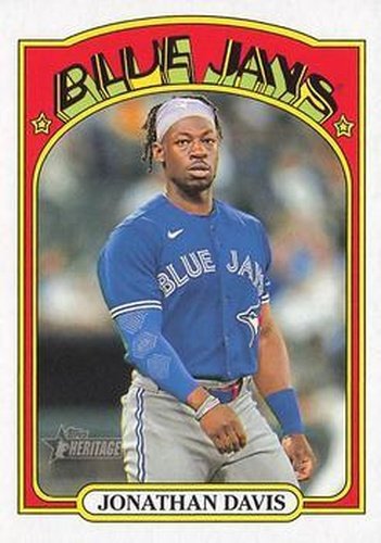#664 Jonathan Davis - Toronto Blue Jays - 2021 Topps Heritage Baseball