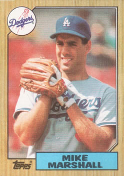 #664 Mike Marshall - Los Angeles Dodgers - 1987 Topps Baseball