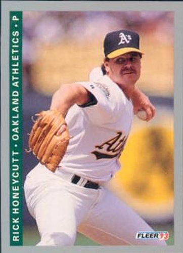 #665 Rick Honeycutt - Oakland Athletics - 1993 Fleer Baseball