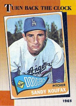 #665 Sandy Koufax - Los Angeles Dodgers - 1990 Topps Baseball