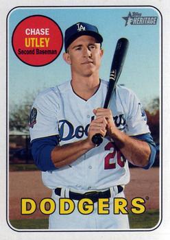 #665 Chase Utley - Los Angeles Dodgers - 2018 Topps Heritage Baseball