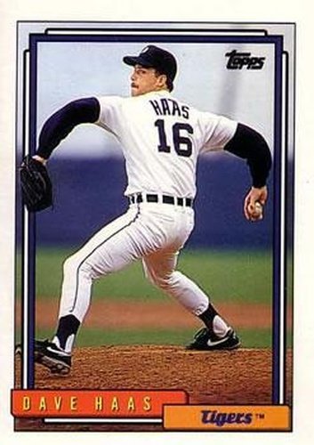 #665 Dave Haas - Detroit Tigers - 1992 Topps Baseball