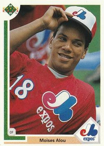 #665 Moises Alou - Montreal Expos - 1991 Upper Deck Baseball