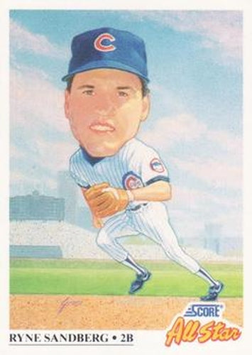#665 Ryne Sandberg - Chicago Cubs - 1991 Score Baseball