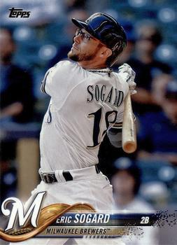 #666 Eric Sogard - Milwaukee Brewers - 2018 Topps Baseball