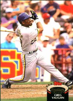 #666 Greg Vaughn - Milwaukee Brewers - 1992 Stadium Club Baseball