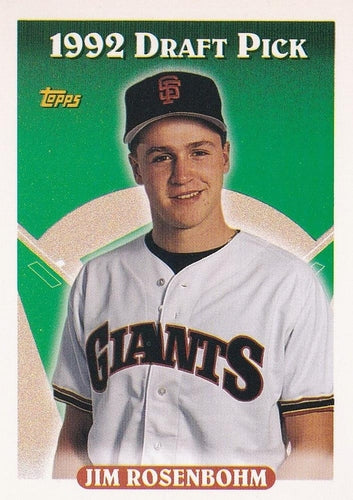 #667 Jim Rosenbohm - San Francisco Giants - 1993 Topps Baseball