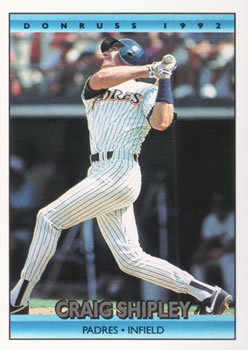 #667 Craig Shipley - San Diego Padres - 1992 Donruss Baseball