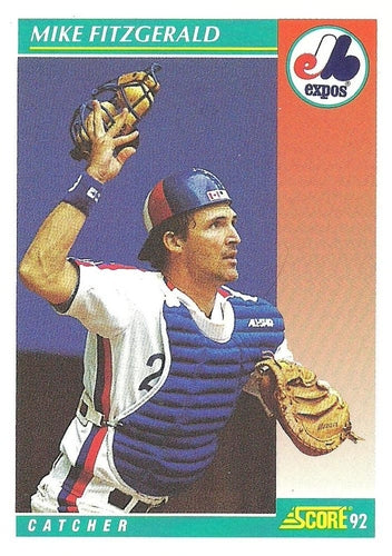 #667 Mike Fitzgerald - Montreal Expos - 1992 Score Baseball