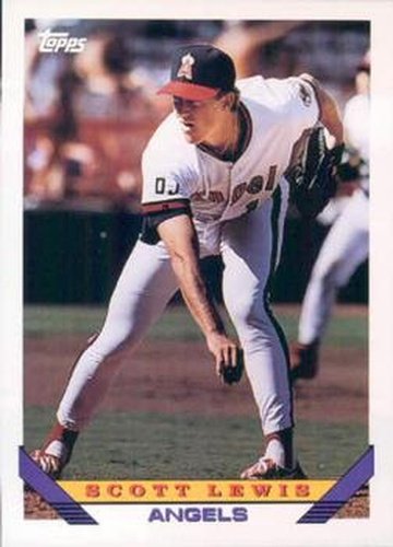 #668 Scott Lewis - California Angels - 1993 Topps Baseball