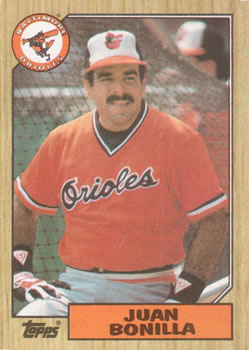 #668 Juan Bonilla - Baltimore Orioles - 1987 Topps Baseball