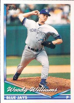 #668 Woody Williams - Toronto Blue Jays - 1994 Topps Baseball