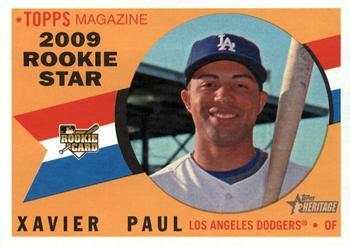 #668 Xavier Paul - Los Angeles Dodgers - 2009 Topps Heritage Baseball