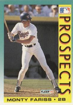 #668 Monty Fariss - Texas Rangers - 1992 Fleer Baseball