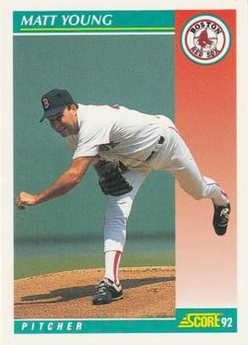 #668 Matt Young - Boston Red Sox - 1992 Score Baseball
