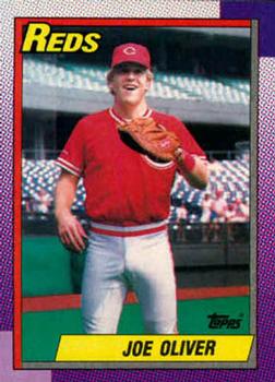 #668 Joe Oliver - Cincinnati Reds - 1990 Topps Baseball