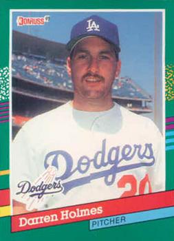 #669 Darren Holmes - Los Angeles Dodgers - 1991 Donruss Baseball