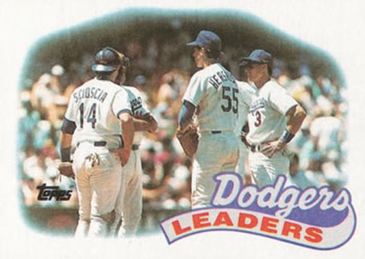 #669 Dodgers Leaders - Los Angeles Dodgers - 1989 Topps Baseball