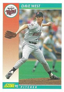 #669 Dave West - Minnesota Twins - 1992 Score Baseball