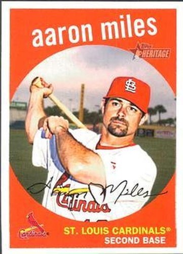 #669 Aaron Miles - St. Louis Cardinals - 2008 Topps Heritage Baseball