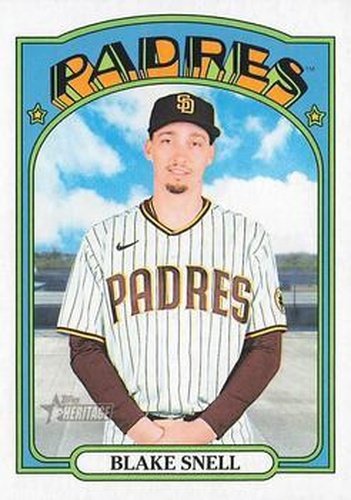 #669 Blake Snell - San Diego Padres - 2021 Topps Heritage Baseball