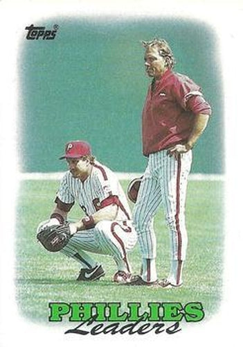 #669 Phillies Leaders - Philadelphia Phillies - 1988 Topps Baseball