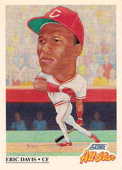 #669 Eric Davis - Cincinnati Reds - 1991 Score Baseball