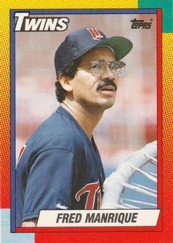 #66T Fred Manrique - Minnesota Twins - 1990 Topps Traded Baseball