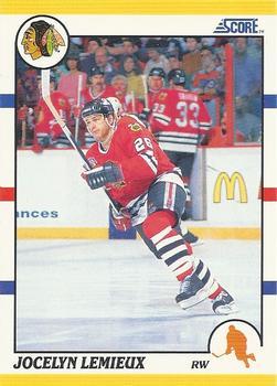 #66T Jocelyn Lemieux - Chicago Blackhawks - 1990-91 Score Rookie and Traded Hockey