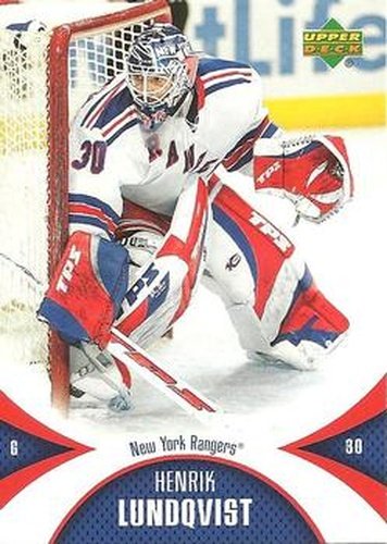 #66 Henrik Lundqvist - New York Rangers - 2006-07 Upper Deck Mini Jersey Hockey