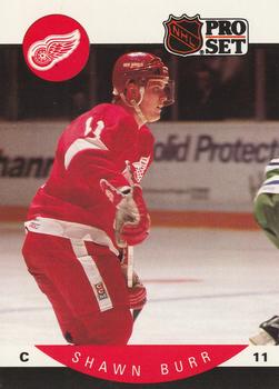 #66 Shawn Burr - Detroit Red Wings - 1990-91 Pro Set Hockey