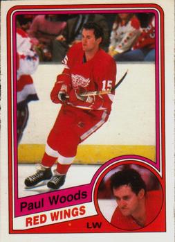 #66 Paul Woods - Detroit Red Wings - 1984-85 O-Pee-Chee Hockey