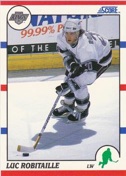 #66 Luc Robitaille - Los Angeles Kings - 1990-91 Score Hottest and Rising Stars Hockey