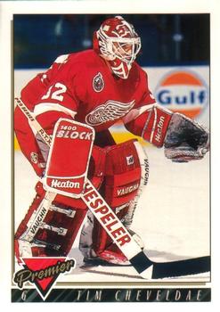 #66 Tim Cheveldae - Detroit Red Wings - 1993-94 O-Pee-Chee Premier Hockey