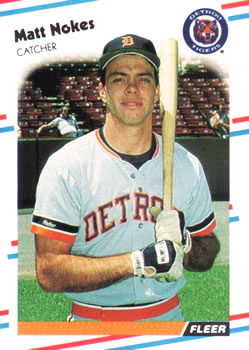 #66 Matt Nokes - Detroit Tigers - 1988 Fleer Baseball