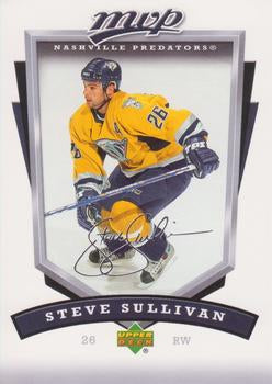 #166 Steve Sullivan - Nashville Predators - 2006-07 Upper Deck MVP Hockey