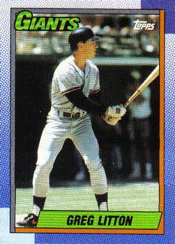#66 Greg Litton - San Francisco Giants - 1990 Topps Baseball