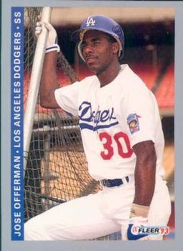 #66 Jose Offerman - Los Angeles Dodgers - 1993 Fleer Baseball