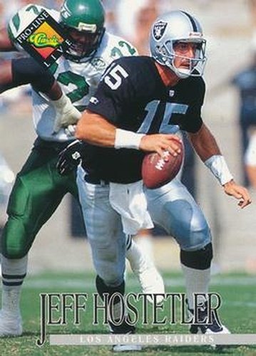 #66 Jeff Hostetler - Los Angeles Raiders - 1994 Pro Line Live Football