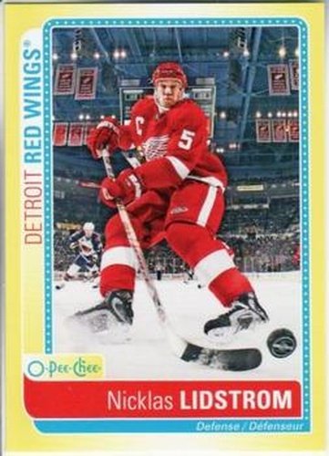#S-NL Nicklas Lidstrom - Detroit Red Wings - 2013-14 O-Pee-Chee Hockey - Stickers