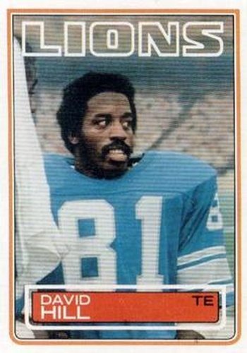 #66 David Hill - Detroit Lions - 1983 Topps Football