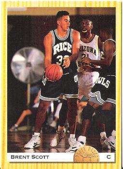 #66 Brent Scott - Rice Owls - 1993 Classic Draft Picks Basketball