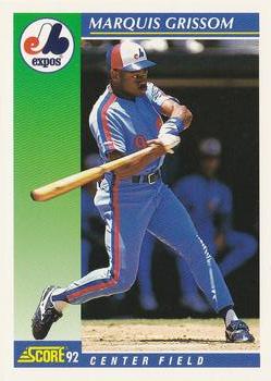 #66 Marquis Grissom - Montreal Expos - 1992 Score Baseball